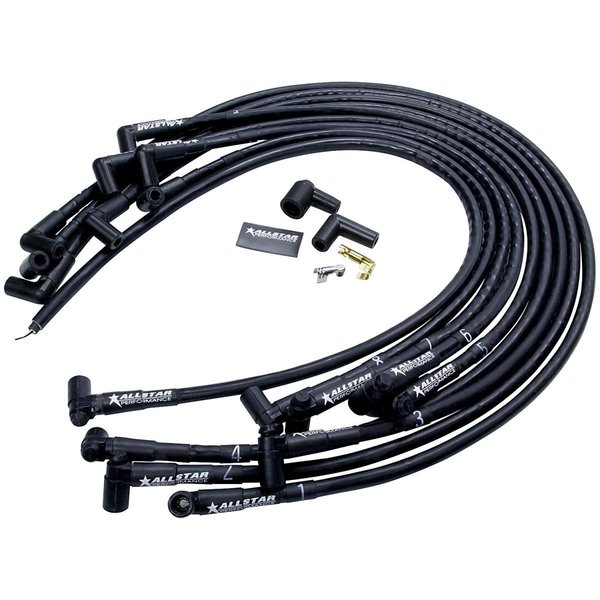 Allstar Spark Plug Race Wire Set Under Header with Sleeve ALL81370